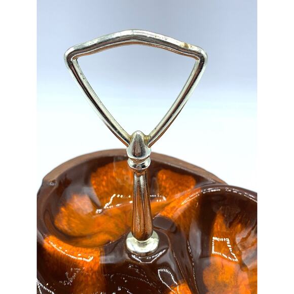 Vintage MCM CA Pottery #618 Divided Nut Candy DIsh Sequoia Ware 60s-70s USA - Picture 5 of 7